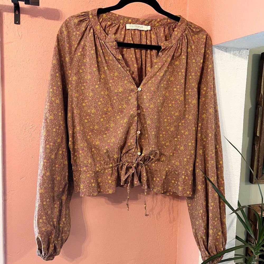 Christy Dawn Josephine Blouse in Blooming Vines Size Large